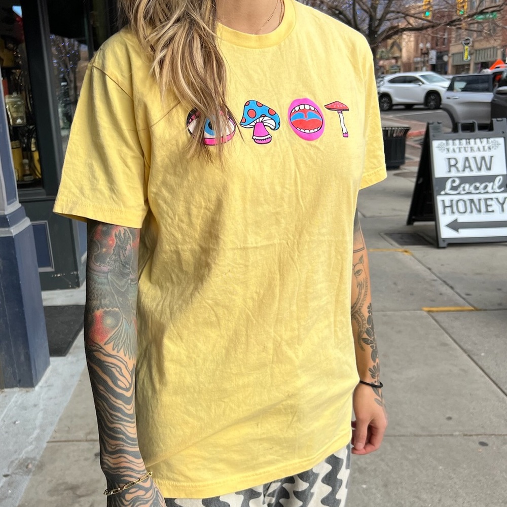 SOLD sockadelic yellow shirt